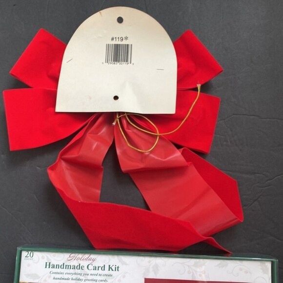Garner Studios Holiday homemade Christmas card kit 20 count W/Wreath Bow… - Picture 6 of 11